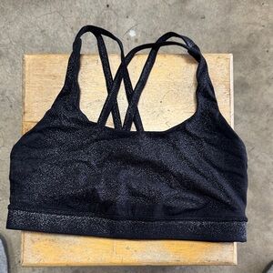 Lululemon Black Sparkle Women's Sports Bra